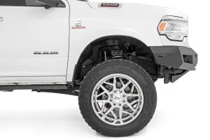 Ram 2500 Front Bumper - Rough Country - LED with Black-Series 2in LED Cubes + 20in LED Light Bar - '19-'23